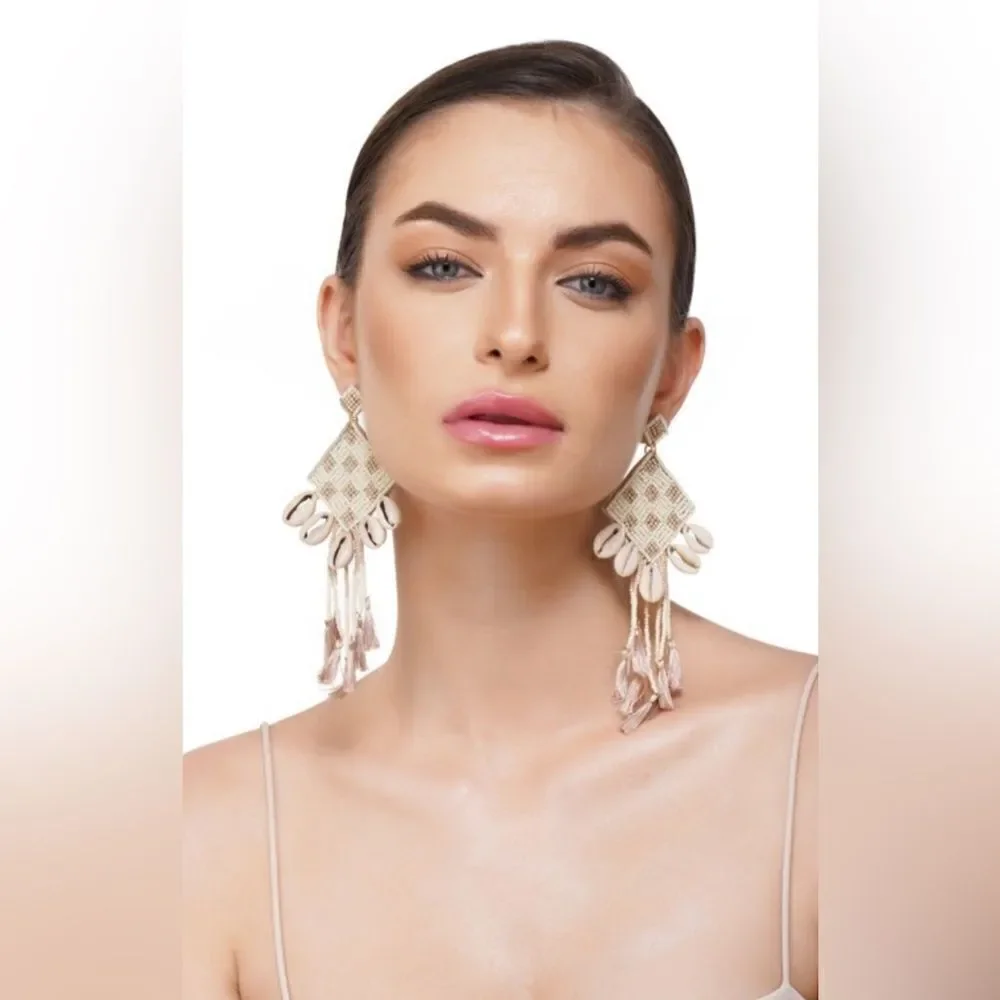 Seashell Tassel Earrings